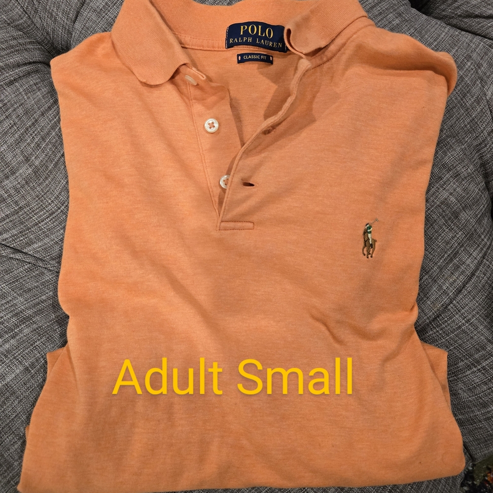 Polo by Ralph Lauren Men's Polo Shirt in Orange Size Small